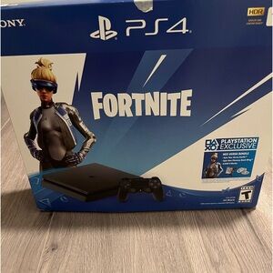 PS4, black, with cables & controller